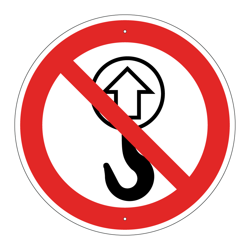 No lifting with hook