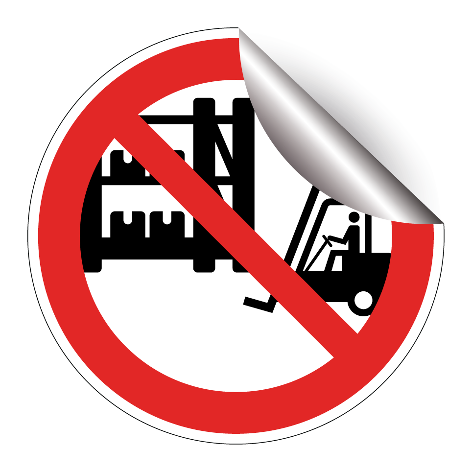 No forklift near shelves