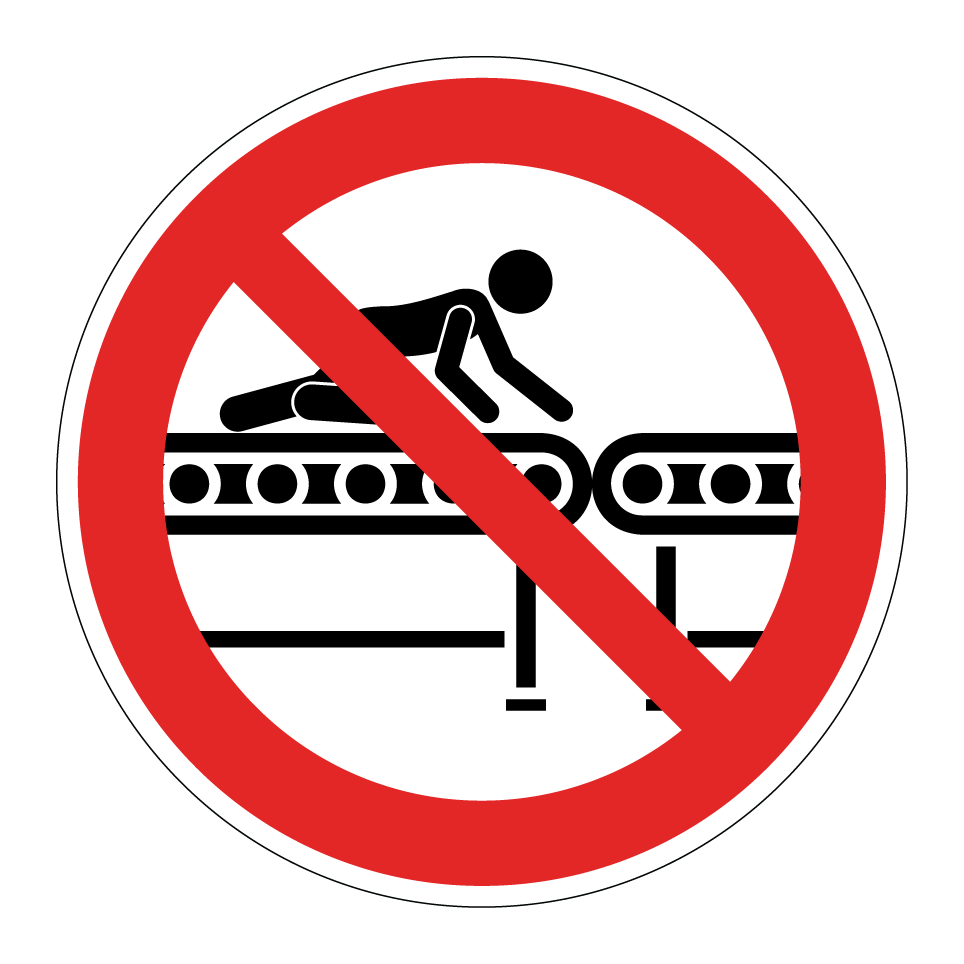 No crawling on conveyor