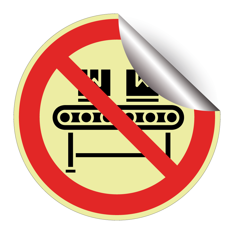 No placing items on conveyor