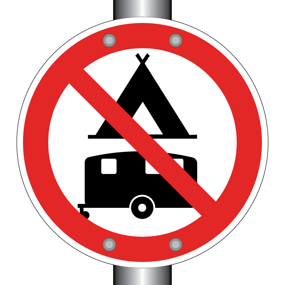 No caravans or camping