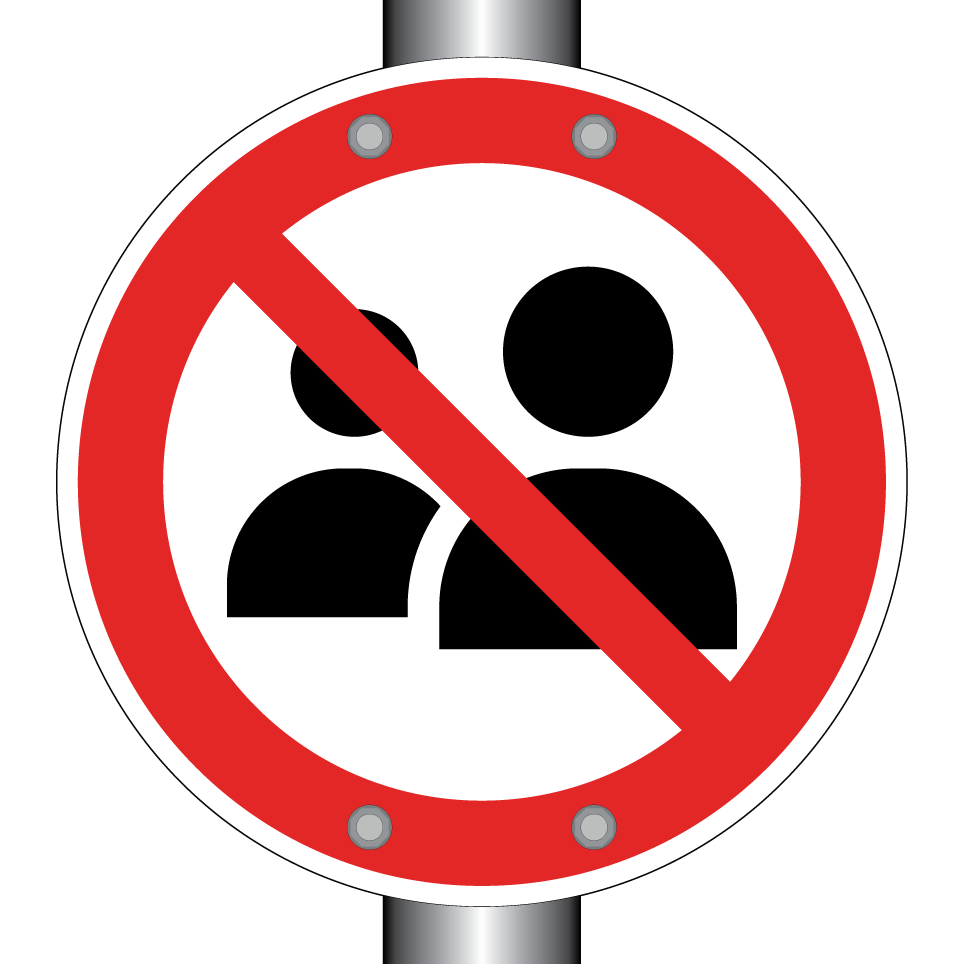 No entry for two persons