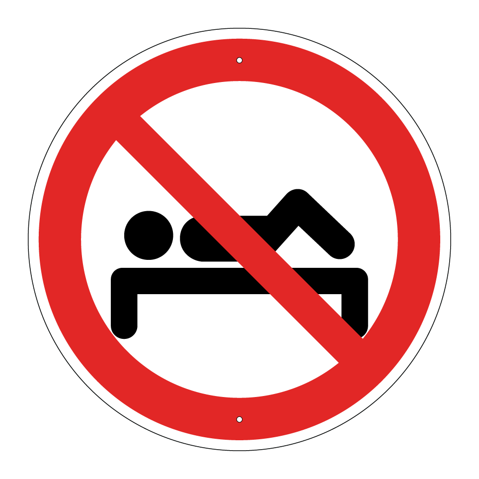 No lying down