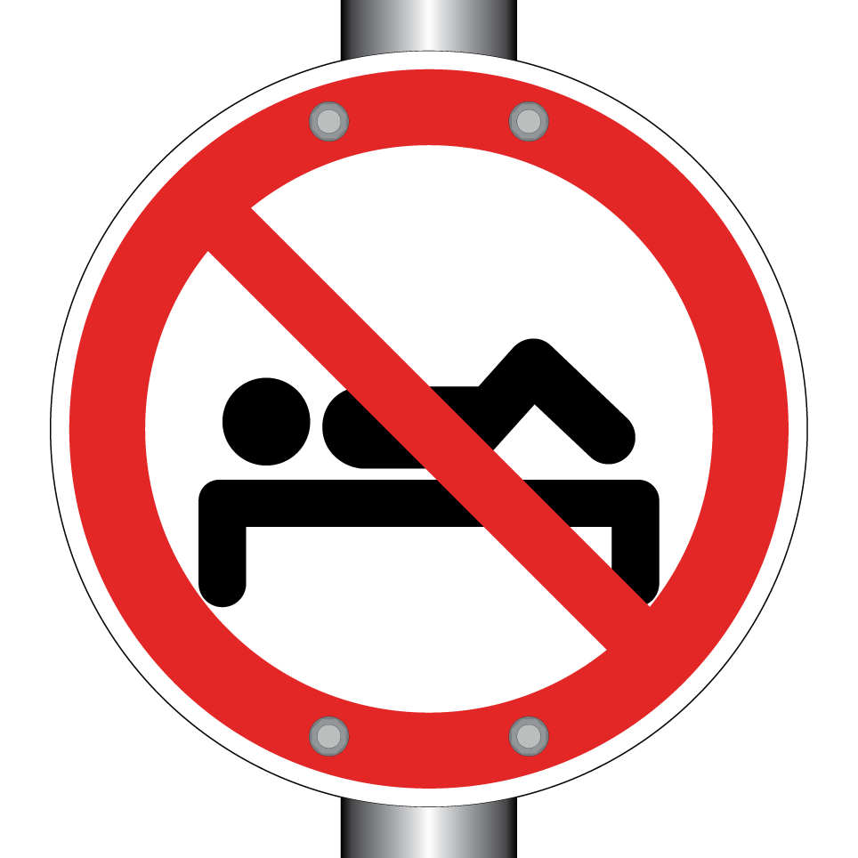No lying down