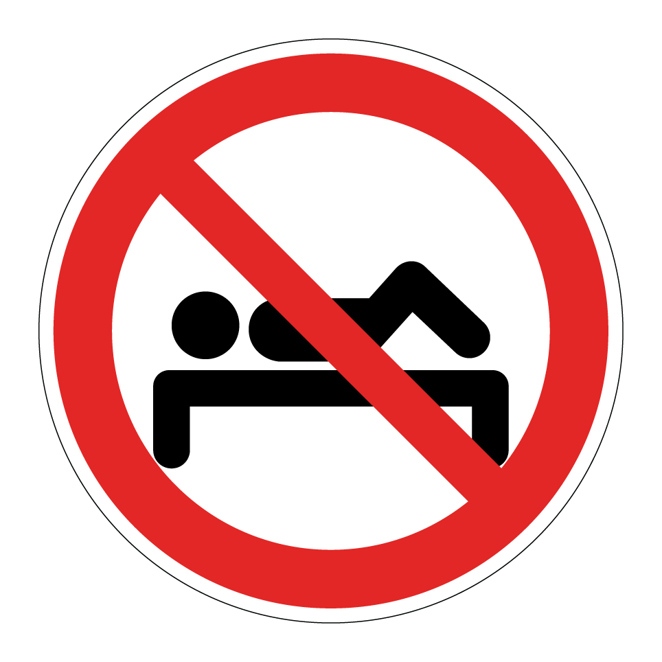 No lying down