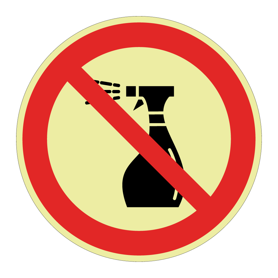 No spraying