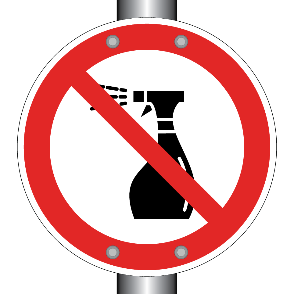 No spraying