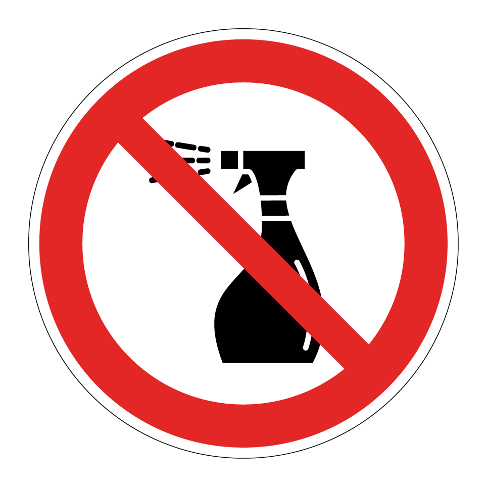 No spraying