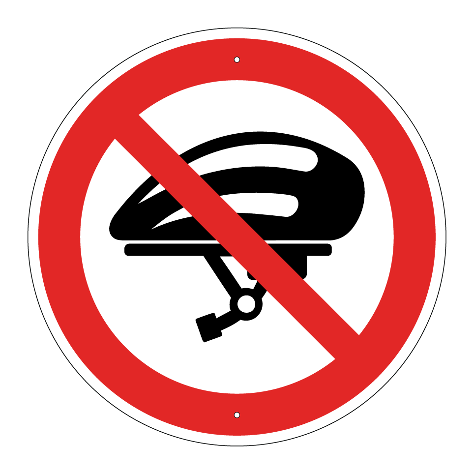 No bicycle helmet