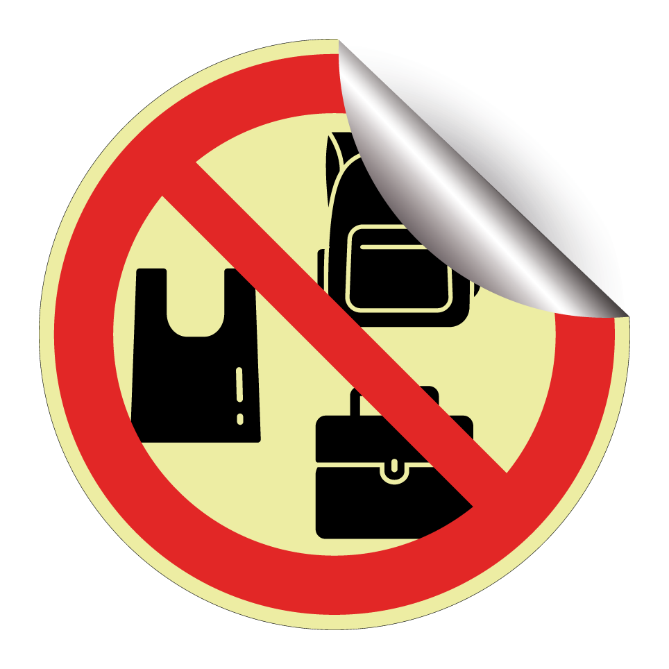 No bags allowed
