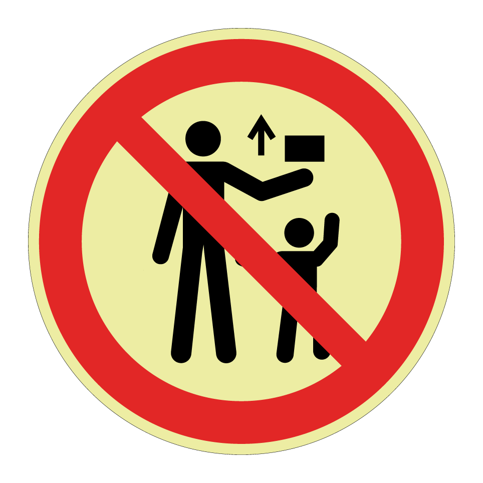 No handing items to children