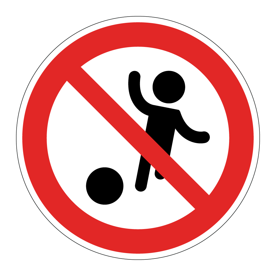 No playing ball games