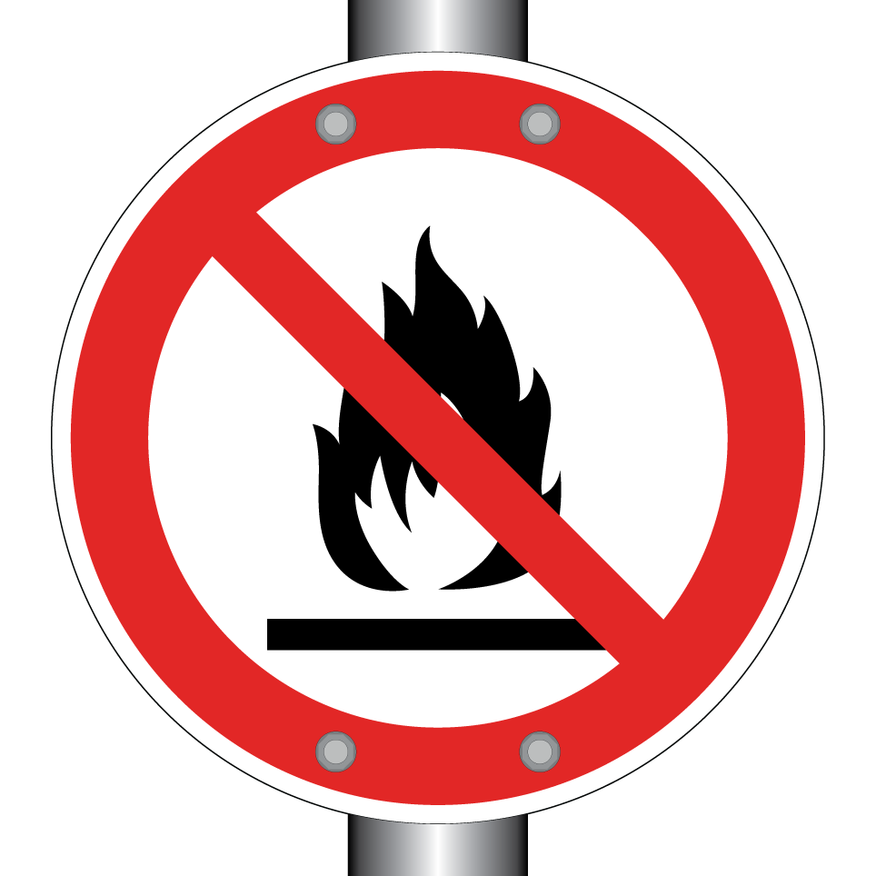 No open flames
