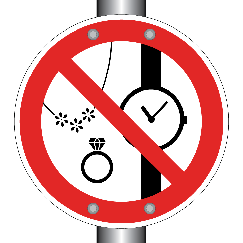 No jewellery or watches