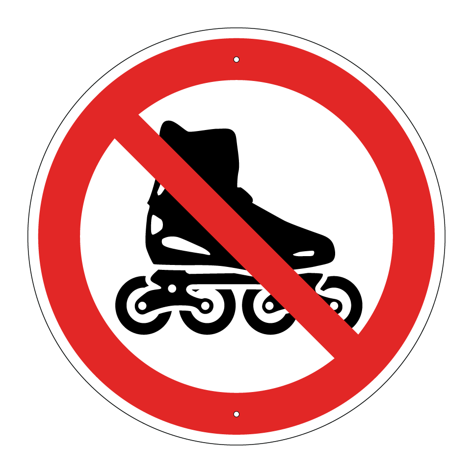 No rollerblading
