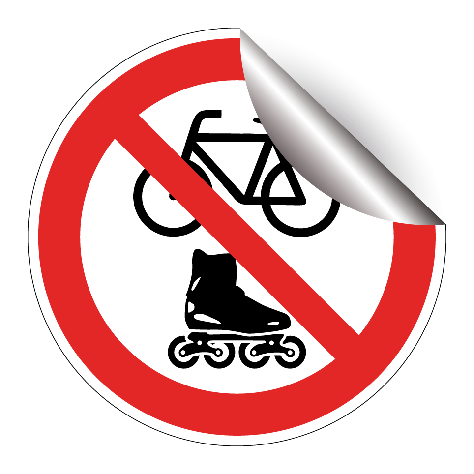 No bicycles or rollerblading