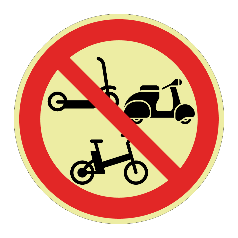 No scooters, mopeds or e-bikes