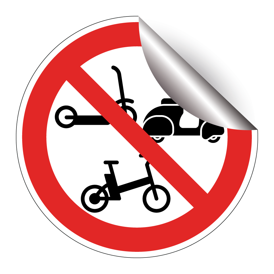 No scooters, mopeds or e-bikes