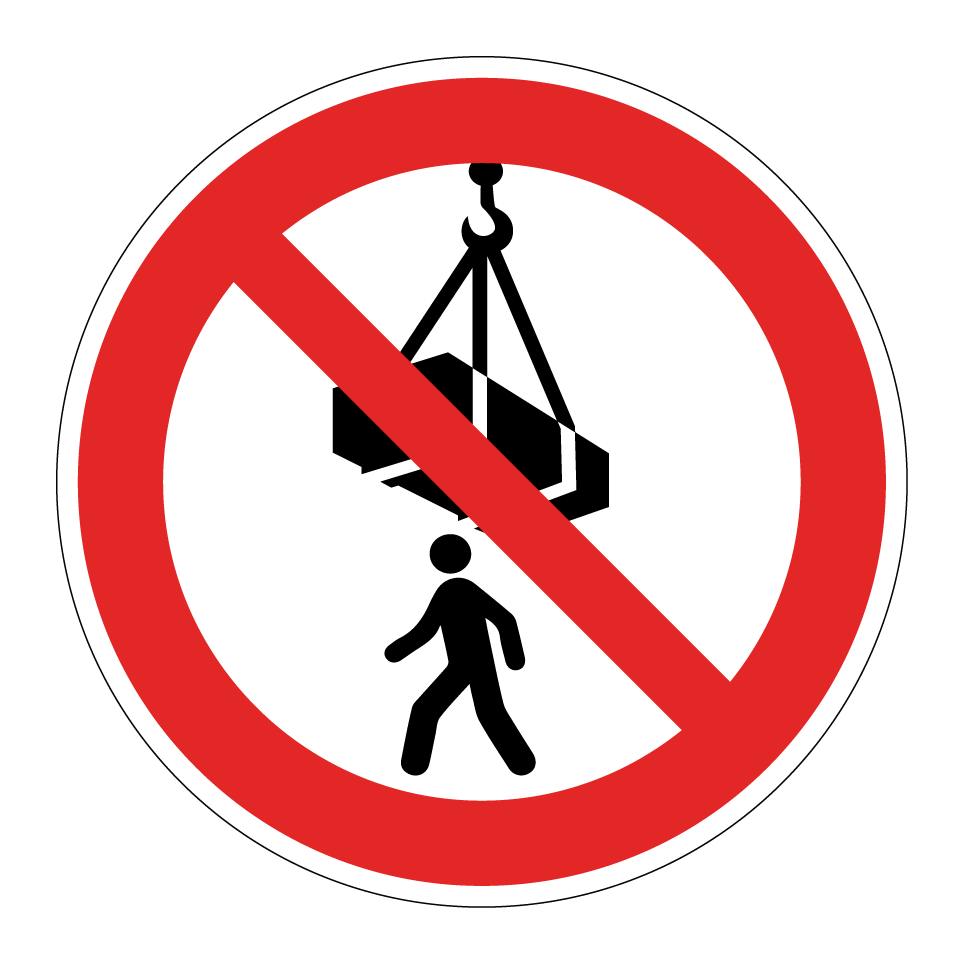 Do not walk under suspended load
