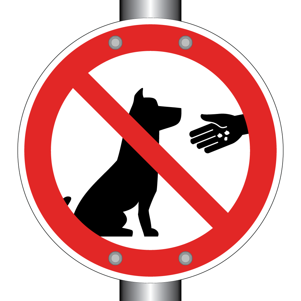 No feeding dogs