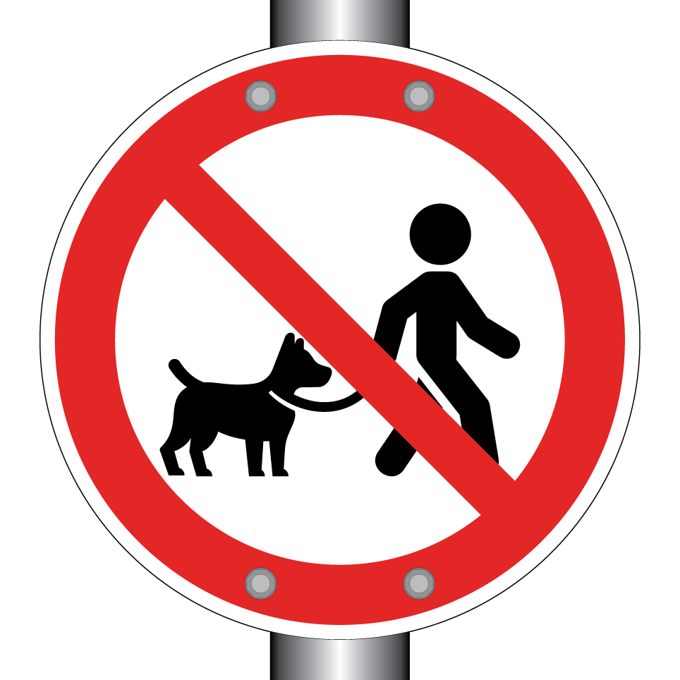 No dogs on leash