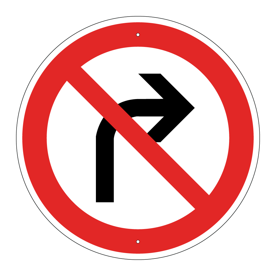 No right turn