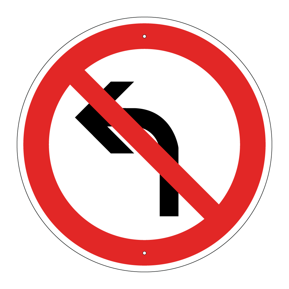No left turn