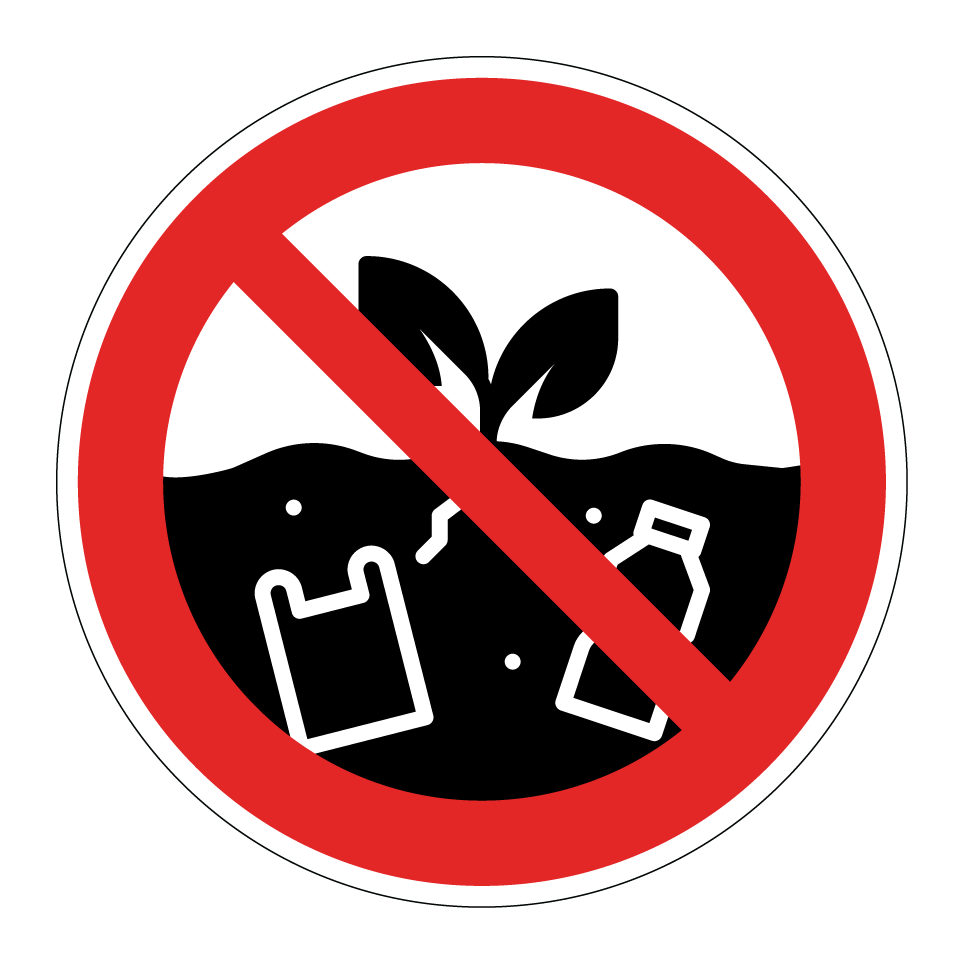 No dumping waste in soil