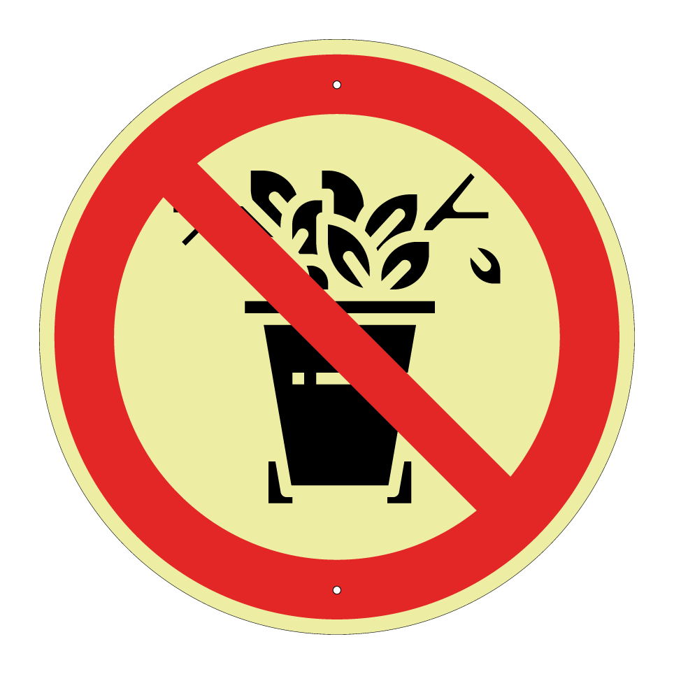 No dumping in flowerpots