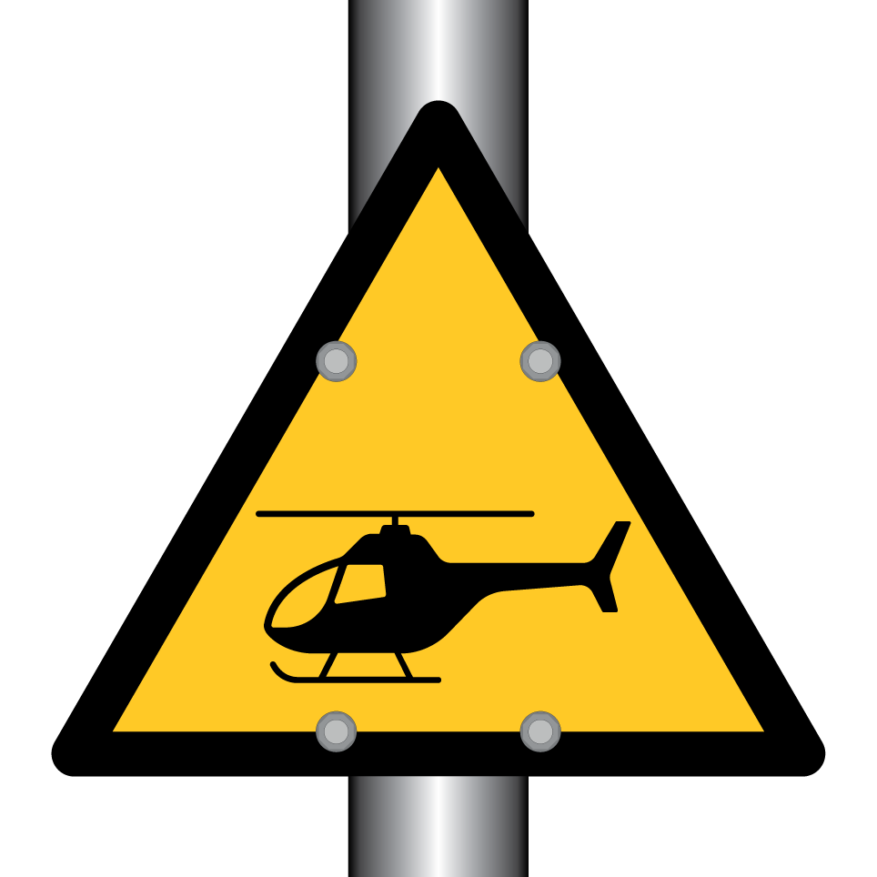 Warning helicopter hazard