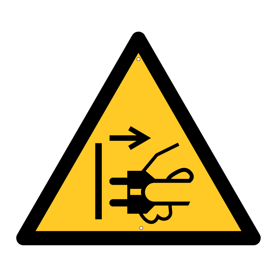 Warning electric plug ejection hazard