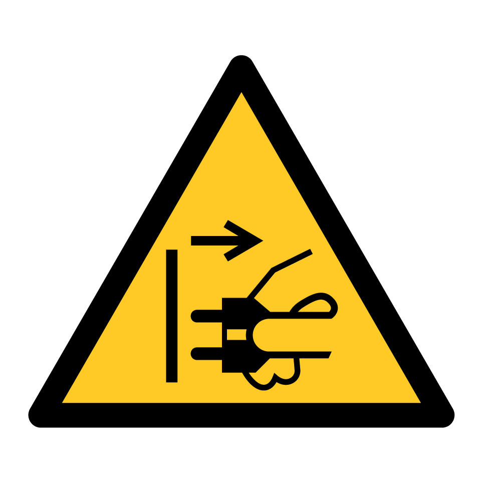 Warning electric plug ejection hazard