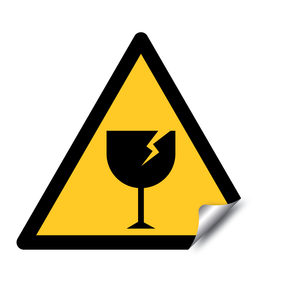 Warning fragile material