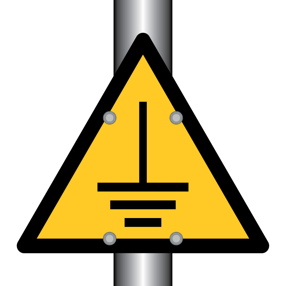 Warning electrical grounding