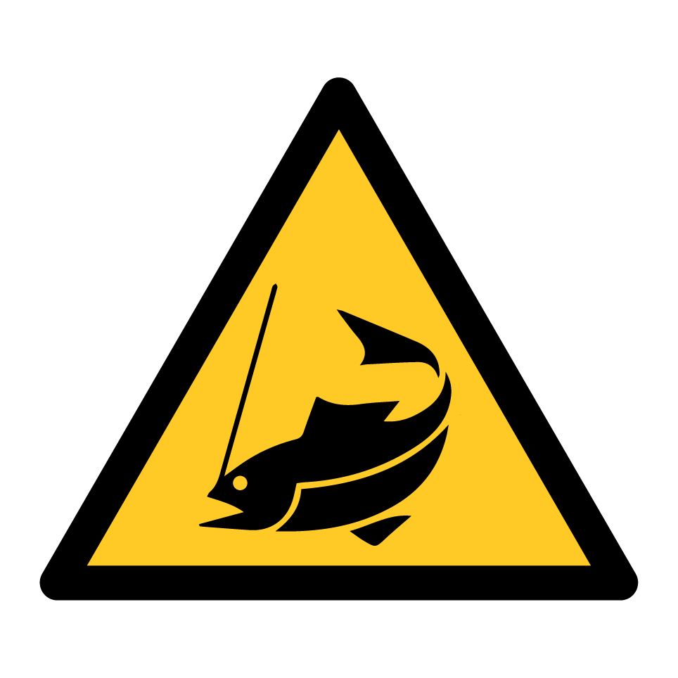 Warning fishing area