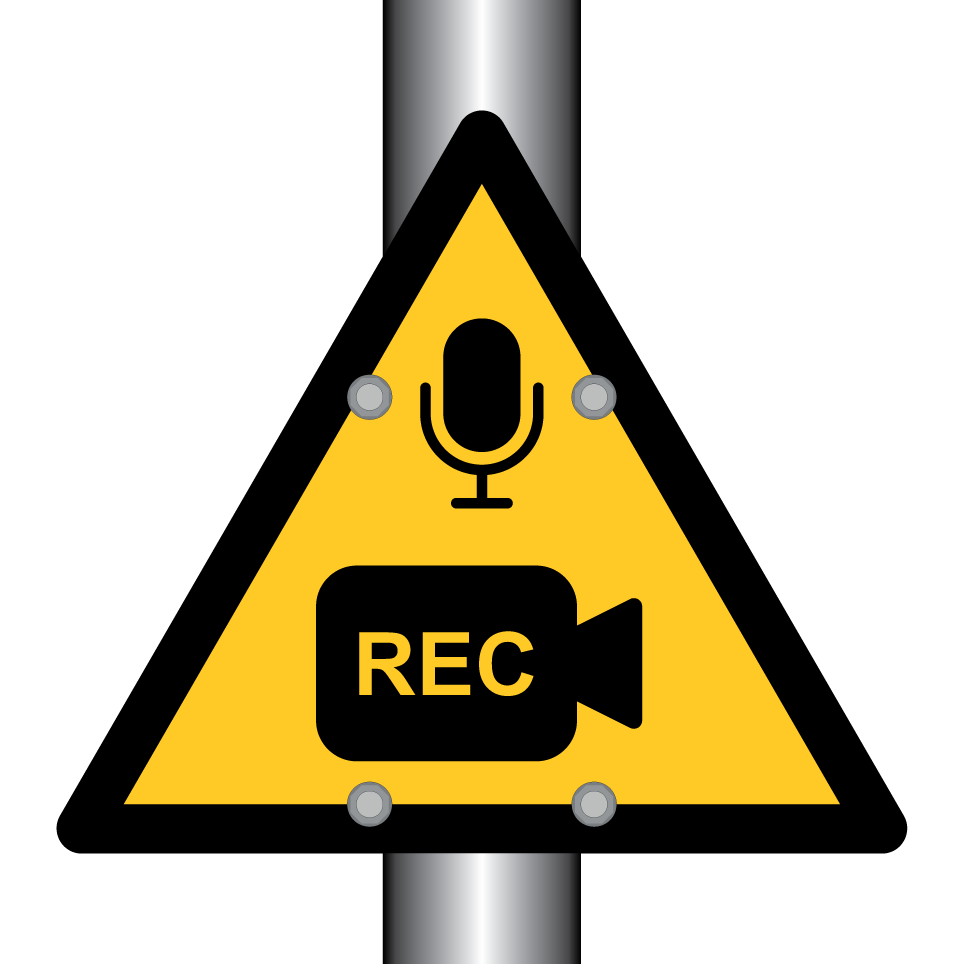 Warning audio and video recording in progress