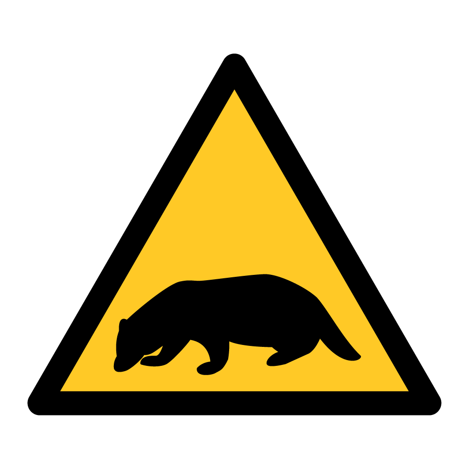 Warning badger
