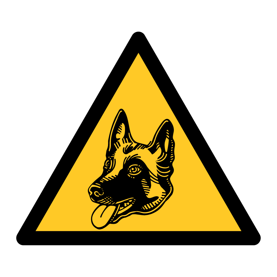Warning german shepherd