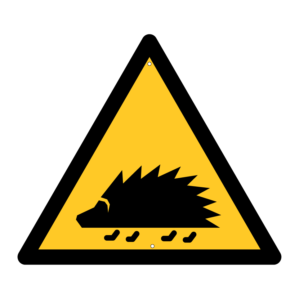 Warning hedgehog