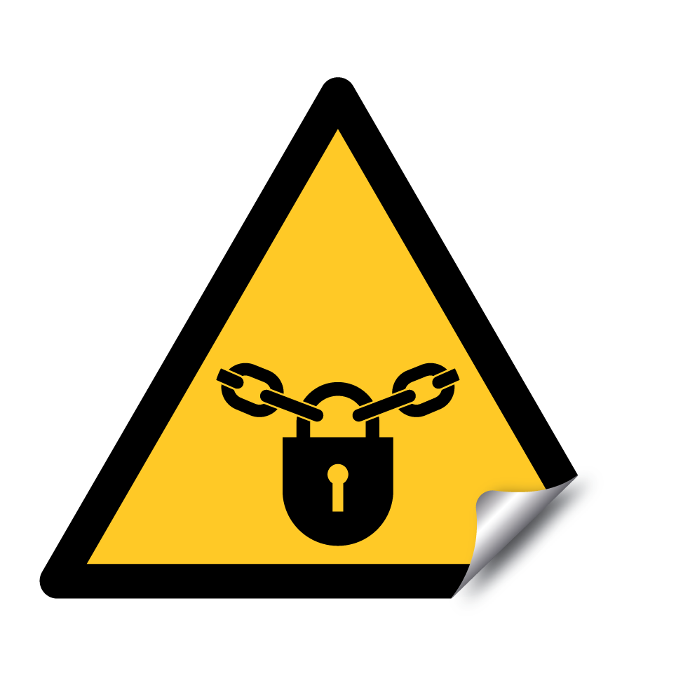 Warning padlock