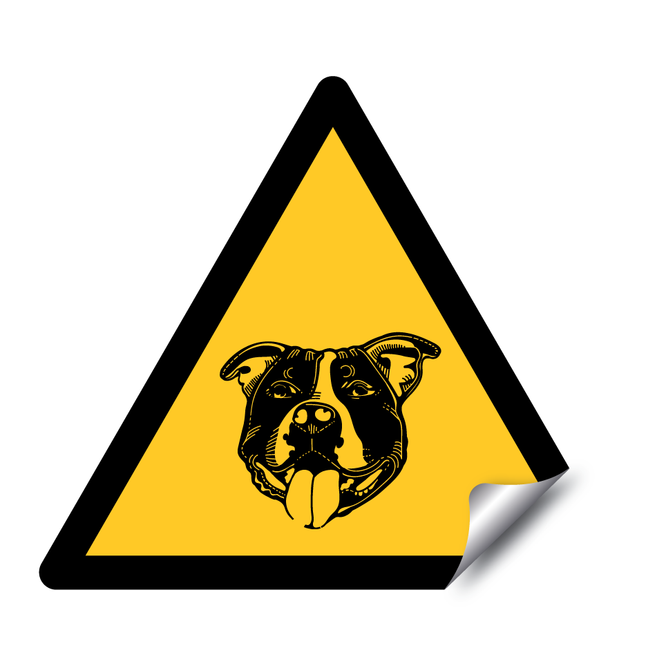 Warning dog - Pitbull