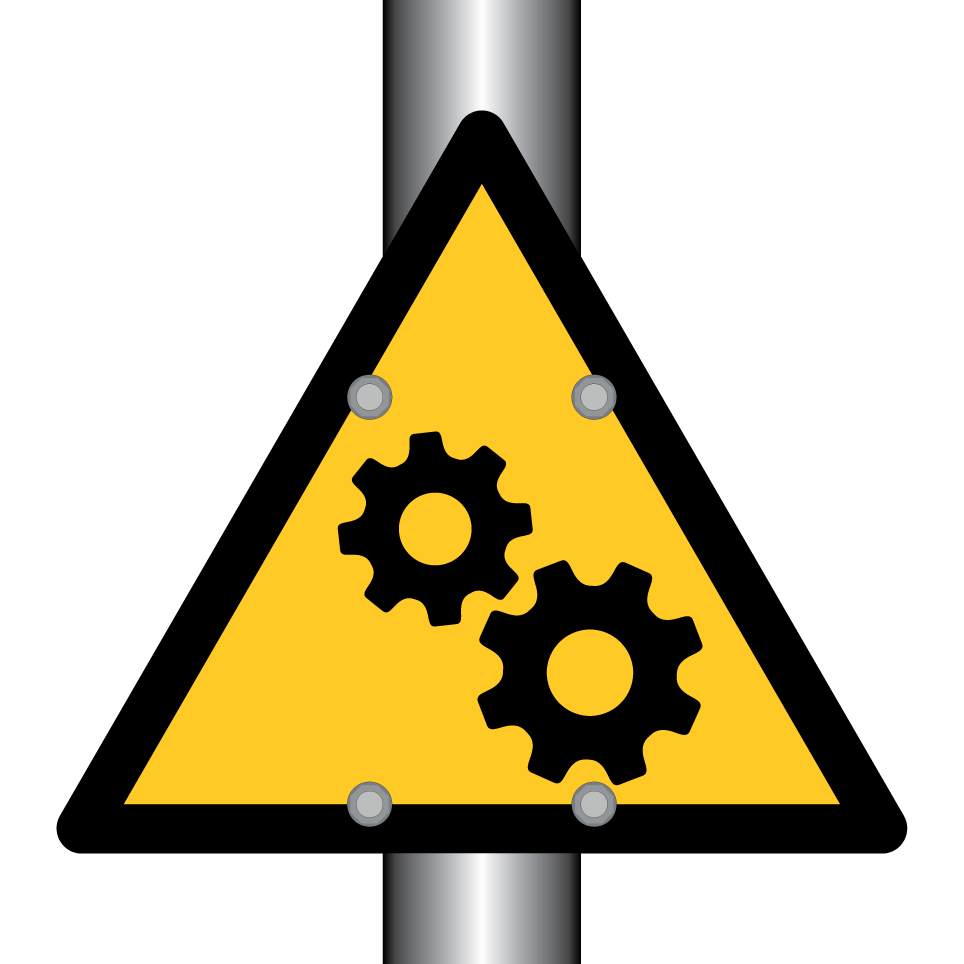 Warning moving gears