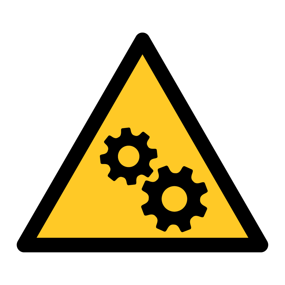 Warning moving gears