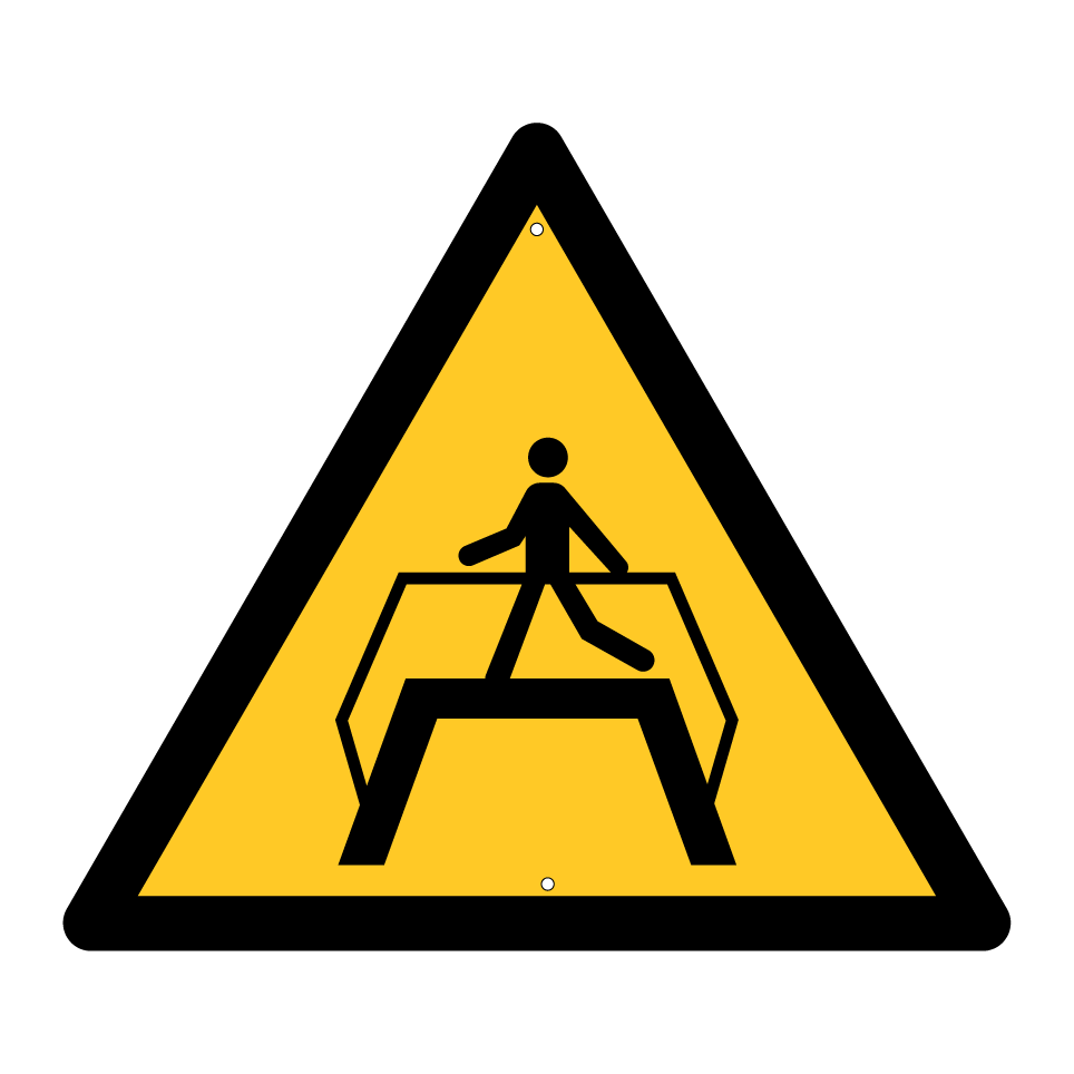 Warning pedestrian bridge