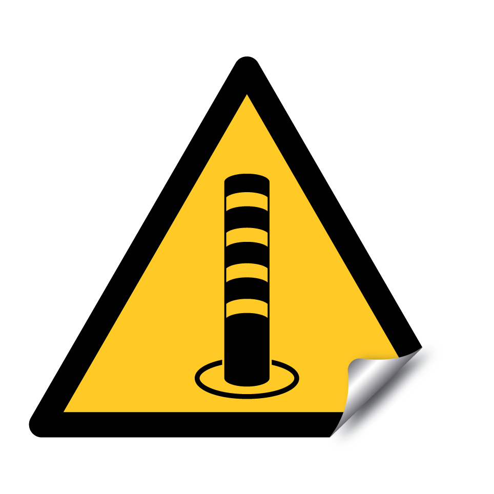Warning rising bollard