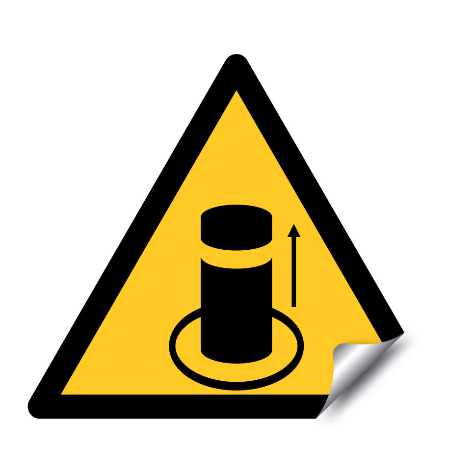 Warning emerging bollard