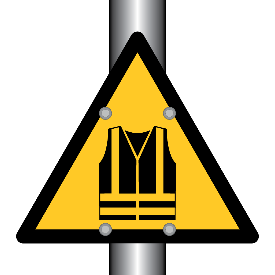 Warning high-visibility vest required