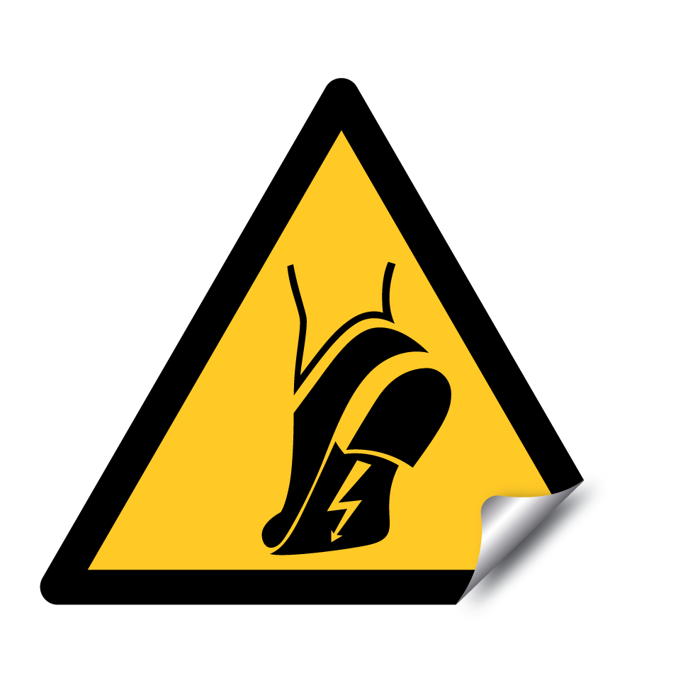 Warning electrostatic discharge risk (footwear)