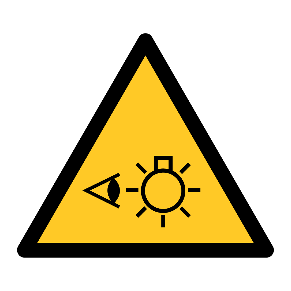 Warning optical radiation hazard