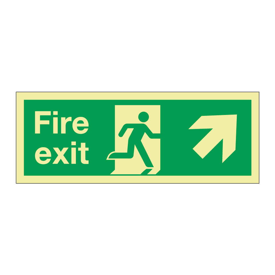Fire exit up right